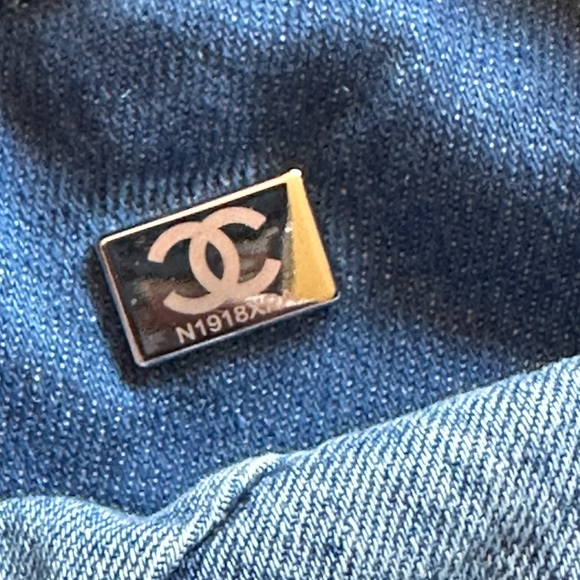 Chanel Blue Denim Drawstring 22 Bag Shoulder Bag - Picture 10 of 16